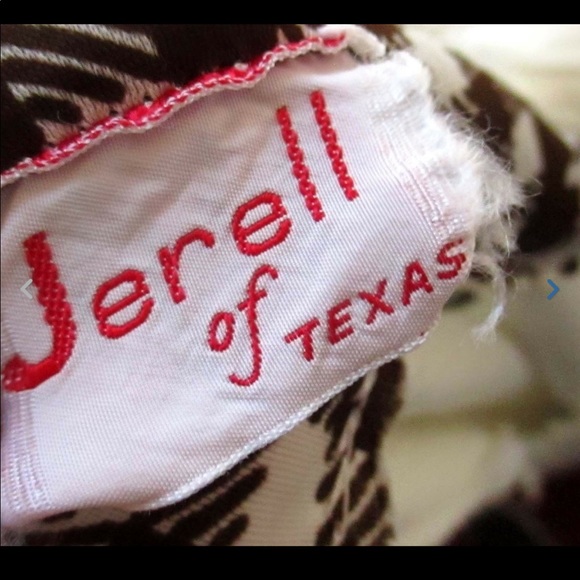 Vtg 70s Polyester BRN//WHT TENNIS/GOLF PRINT DRESS - Picture 2 of 8